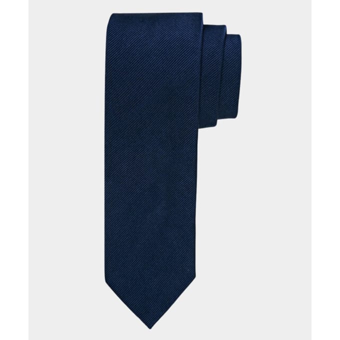 Profuomo stropdas - zijde - navy blauw