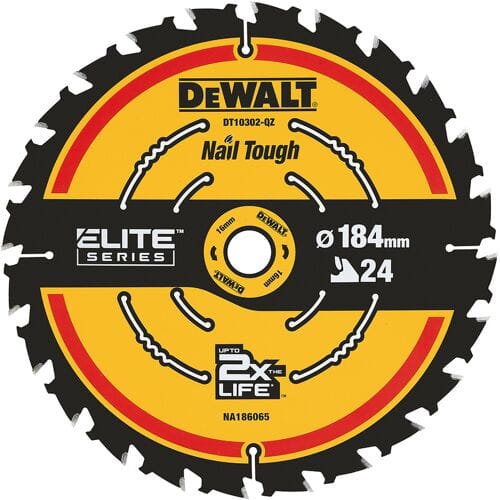 DeWalt Extreme - Cirkelzaagblad - 184mm x 16mm - 24T - Professional