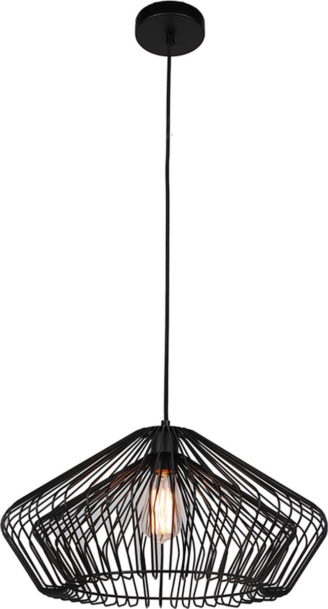 Olucia - MATTI - Hanglamp - Zwart - Vorm: Rond