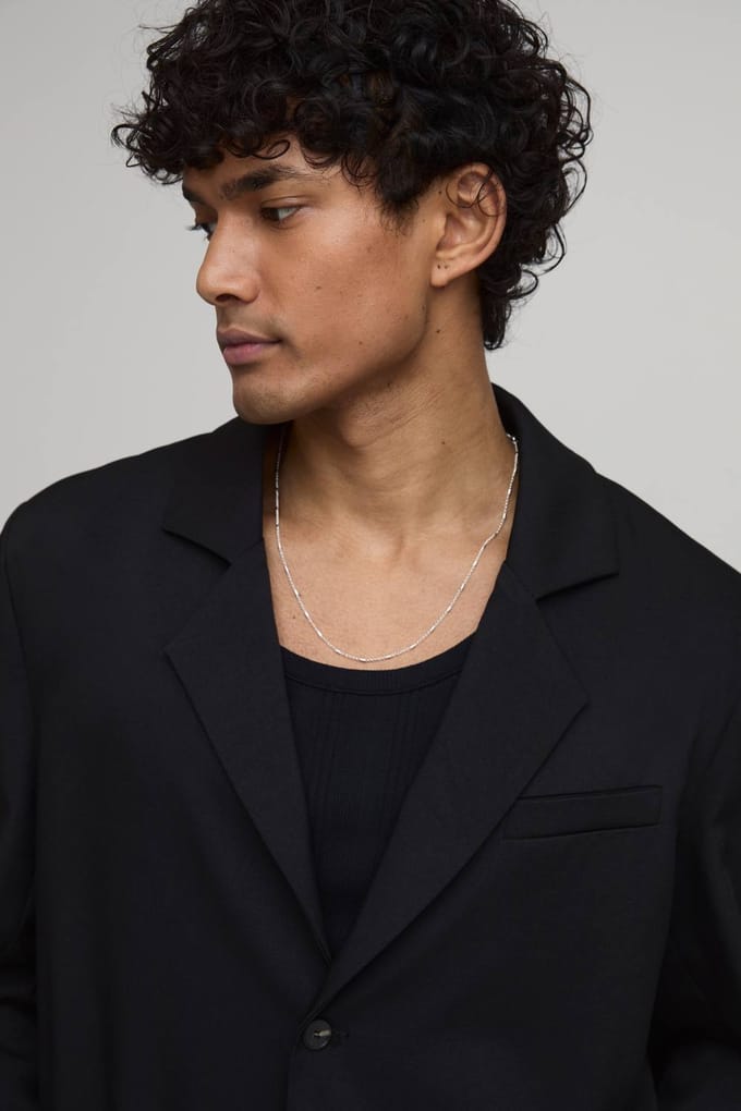 Getailleerde Cropped Blazer Met Elastische Zoom Co-ord | Black | Size Medium