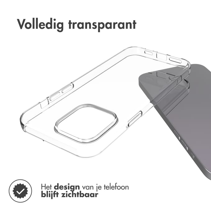 Accezz Hoesje - Geschikt voor Apple iPhone 15 Pro Max - Clear Backcover - Transparant