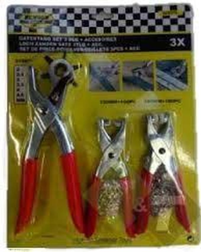 Gatentang set, ponstang, stanstang 3 delig, 210mm lang, 2,2.5,3,3.5,4 en 4.5mm