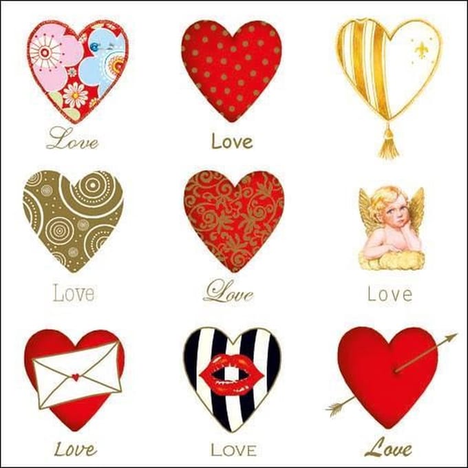 Ambiente Love papieren servetten