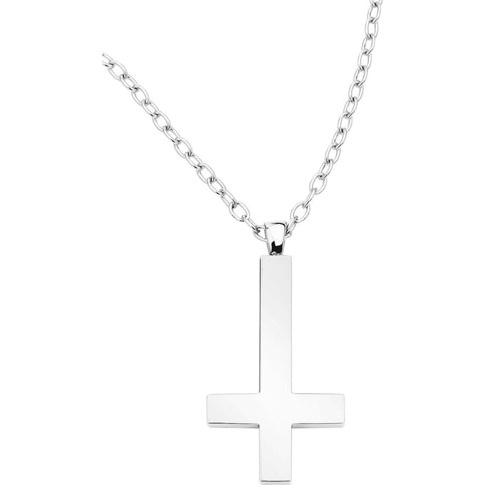 etnox Big Plain Cross Unisex Halsketting - Neutraal - Standard