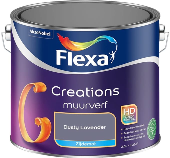 Flexa - Creations Muurverf Zijdemat - Dusty Lavender - Mengverf - 2,5 L