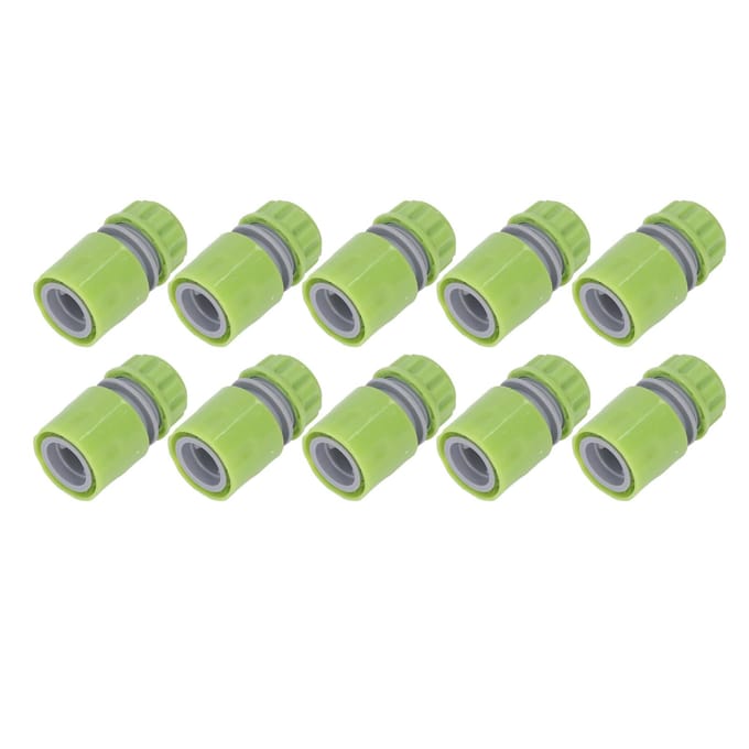 10 stuks G1/2 Schroefdraad Tuinslang Snelkoppeling Nippel Set Waterleiding Irrigatie Schroefdraad gray