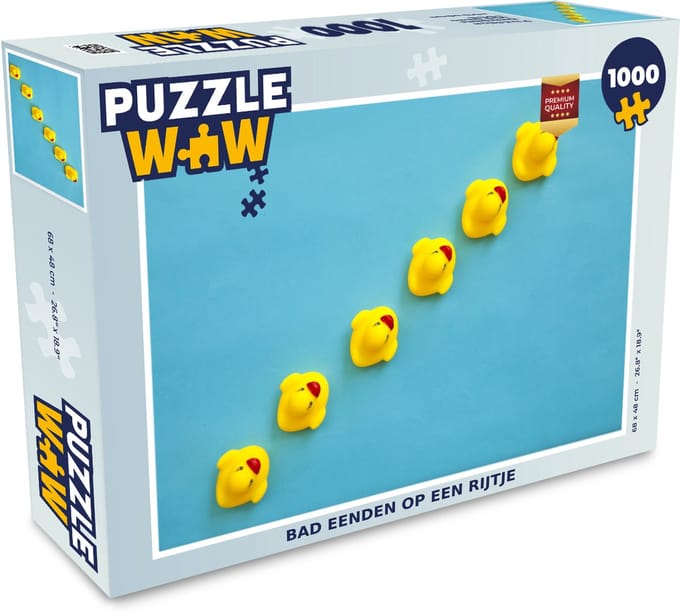 Puzzel Badeenden - Blauw - Geel - Legpuzzel - Puzzel 1000 stukjes volwassenen