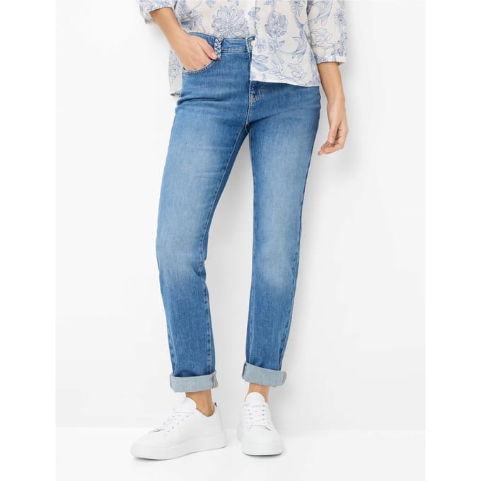 Brax Dames Jeans  Style MARY USED VINTAGE BLUE, denim blauw regular, maat 46K