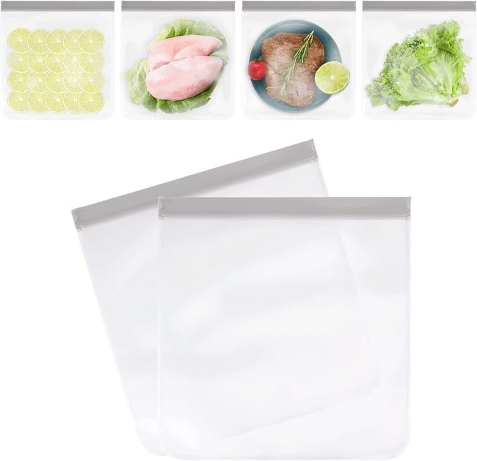 Solidchoice - Herbruikbare Diepvrieszakken, Set van 6, 11" x 11"