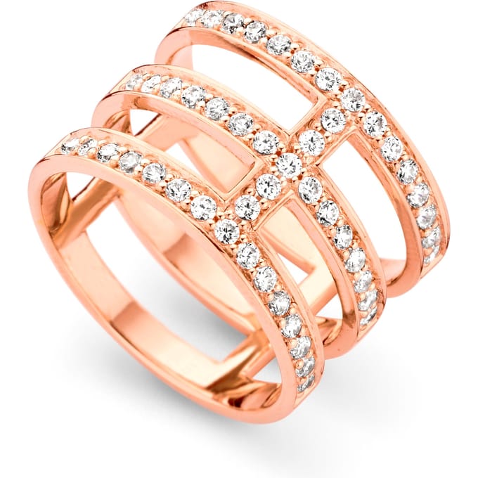 Orphelia Dames 925 Sterling Zilveren Ring - Rosé ZR-7125/RG