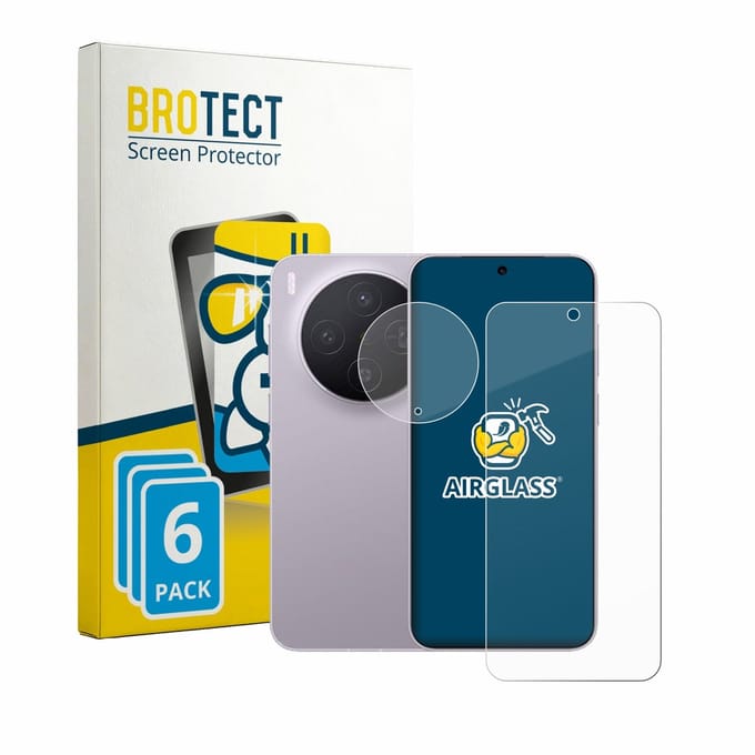 Screenprotector 6 Stuks voor Vivo X300 (Voor+Camera) Beschermglas transparant