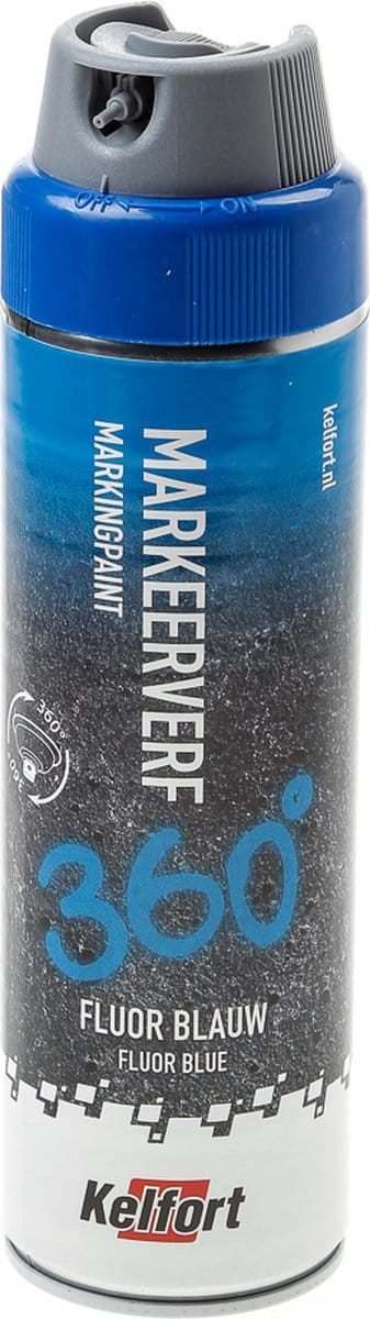 Markeerverf spuitbus fluor blauw 500ml