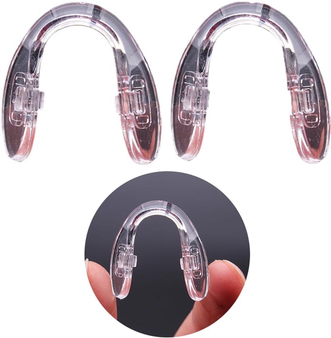 2pack - Neuspads voor brillen - zachte antislip neuspads van siliconen - push-in neusstuk (groot)