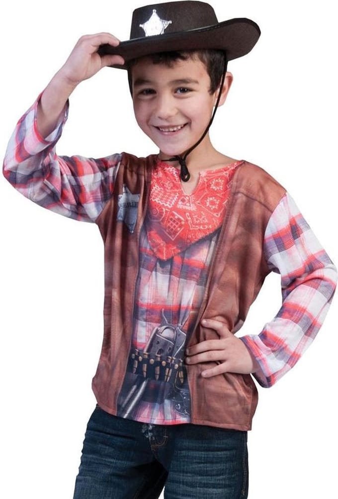 3D Shirt Cowboy voor kinderen