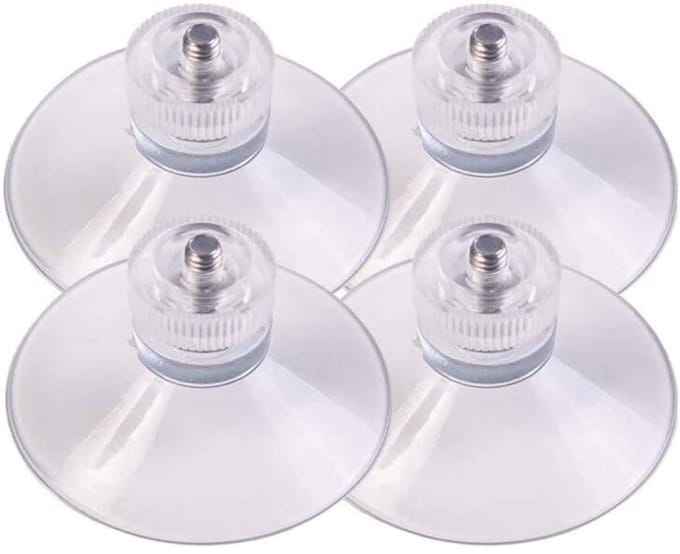 Zuignap Set - 4 Stuks Transparant Met Ratelmoer - Ø 32mm - Voor Universeel Gebruik