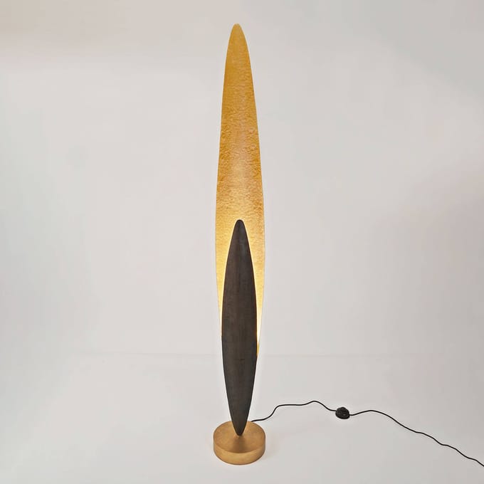 Holländer Vloerlamp Lingua, goud