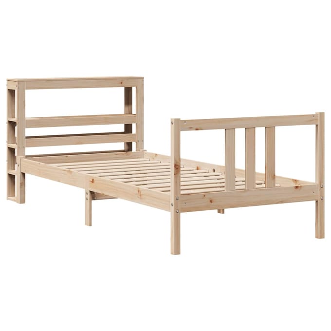 vidaXL - Bedframe - met - hoofdbord - massief - grenenhout - 90x190 - cm