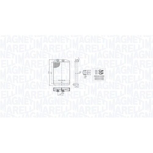 Warmtewisselaar, interieur verwarming MAGNETI MARELLI 350218519000