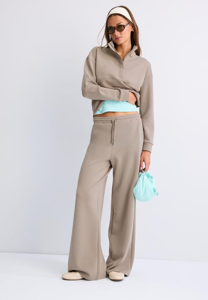 Stradivarius Palazzo jogger met zachte touch  Beige XS