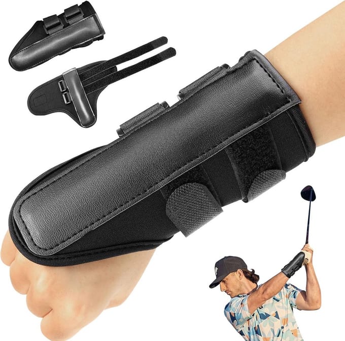 LELE LIFE 2 Pcs Golf Wrist Brace, Golf Swing Training Aid, Golf Swing Correction Trainer, Gesture Alignment Exercise - ShopVlot