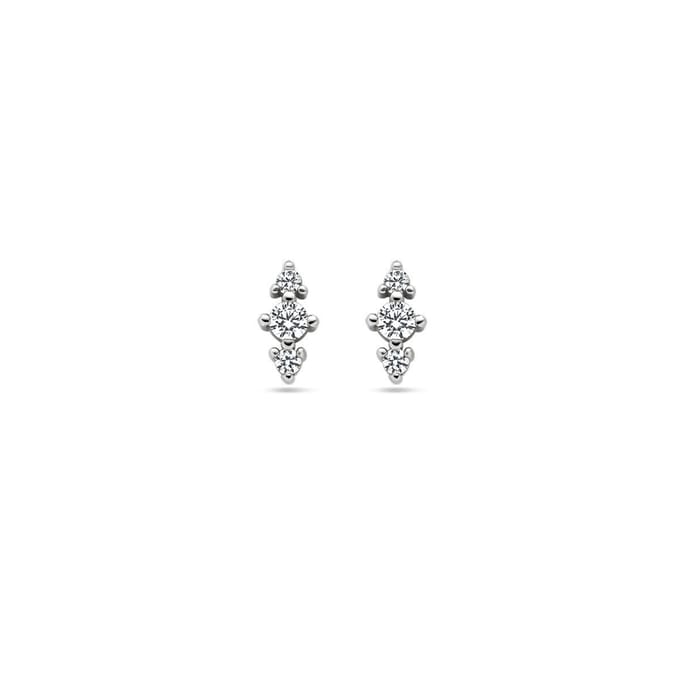 Zilver Gerhodineerd Oorknoppen Zirkonia 1338061