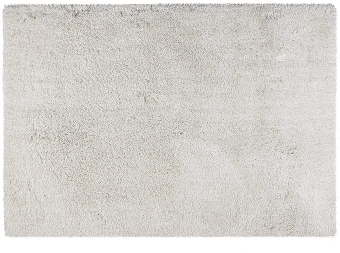 Vente-unique Hoogpolig shaggy vloerkleed in microvezel - 120 x 170 cm - Gebroken wit - HARVEY