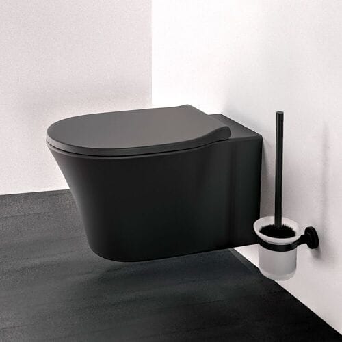 Ideal Standard Connect Air - Hangend toilet, AquaBlade, zwart E0054V3