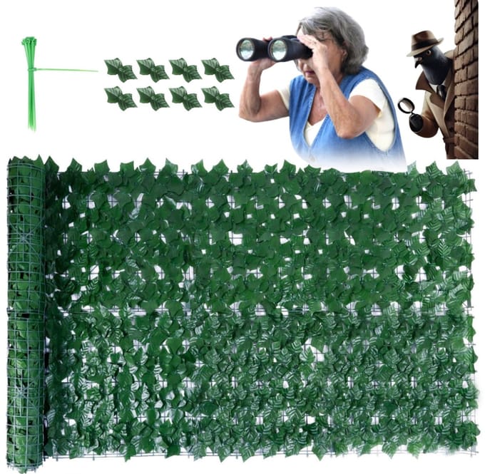 Home & Marker - Tuinafscheiding - Tuinscherm - Balkonscherm - Tuinscherm Uittrekbaar - Balkon Scherm - Tuin Scherm - 0.5 x 3m - LEAFPANEL