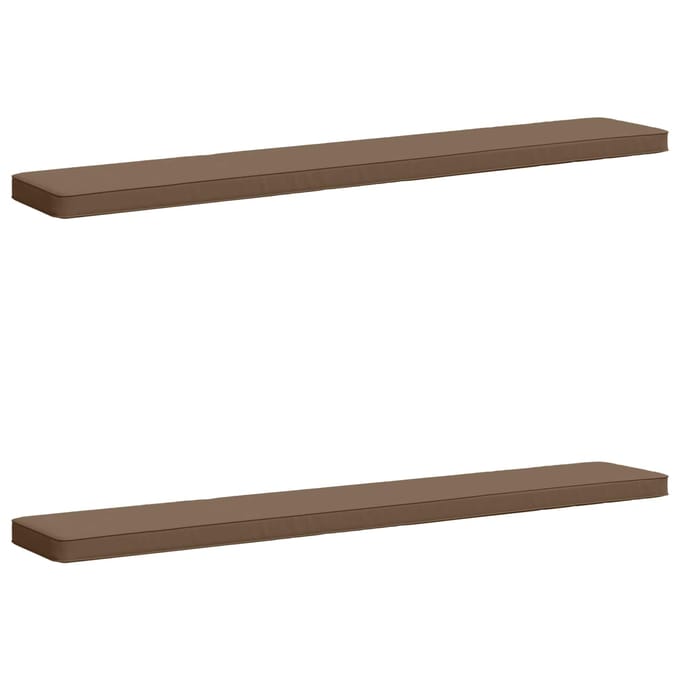 vidaXL - 2-delige - Bankkussens - VUGHT - 2 - pcs - 100% - Polyester - Taupe