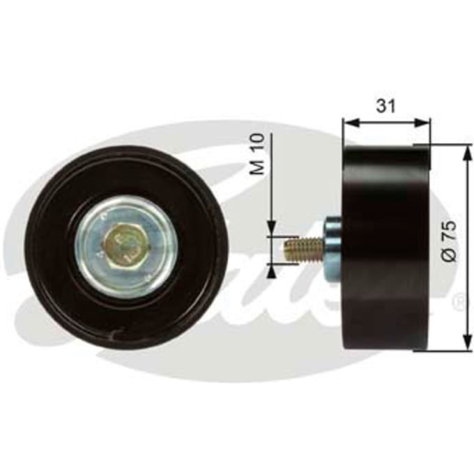 Spanrol/geleiderpoelie, V-riem DriveAlign® GATES T36306