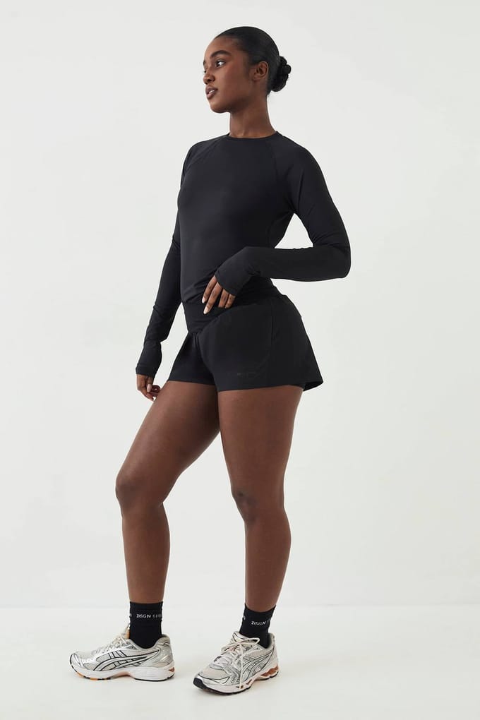 Dames DSGN Studio Wrap Taille Hardloopshort | Black | Maat: XS