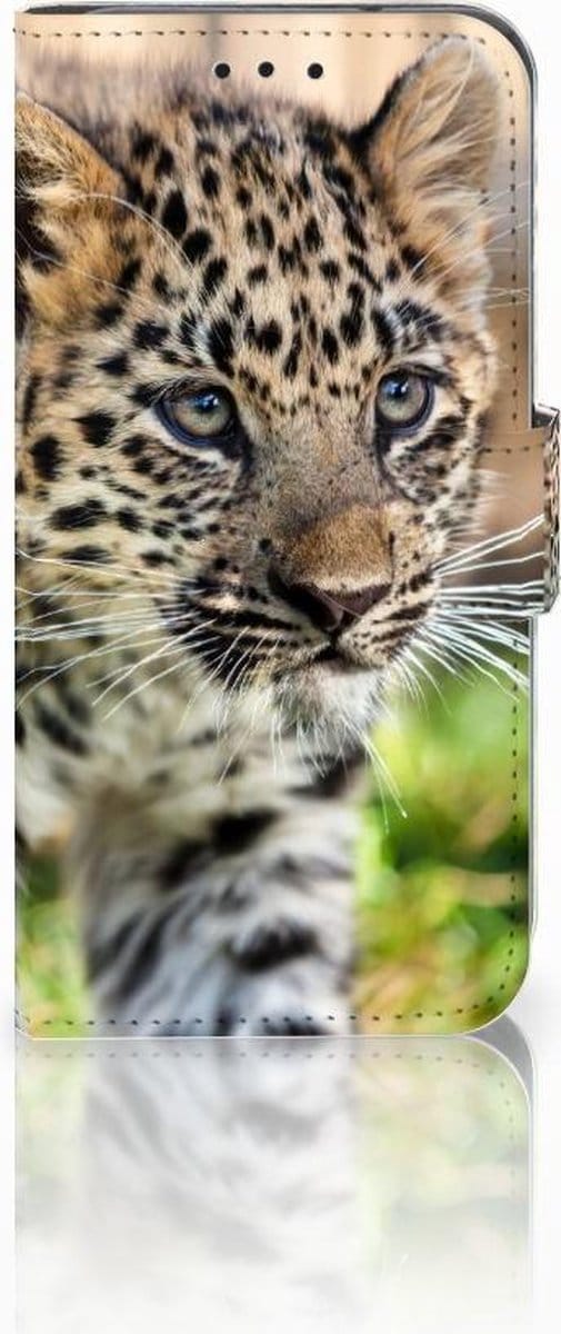 Samsung Galaxy S10e Telefoonhoesje met Pasjes Baby Luipaard