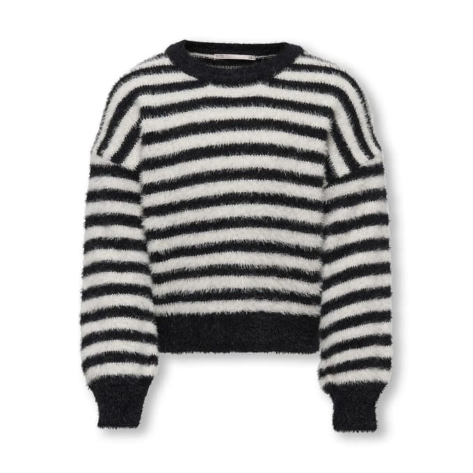 Kids Only Trui Kognewpiumo L/s Pullover Cp Knt Noo 15306452 Black Stripes/ Egret Dames Maat - W110 X L116