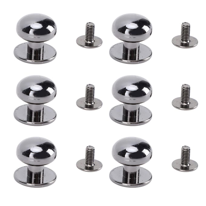 20 Sets Bolkop Stud Klinknagels 12mm Hoge Hardheid Schroef Achterkant Ontwerp Ronde Kop Klinknagels voor Handwerk goud