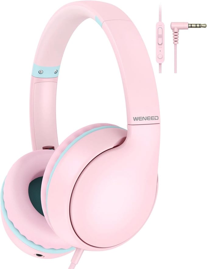 Kinderkoptelefoon met Microfoon, Volume Begrensd (85/94dB) voor Jongens en Meisjes