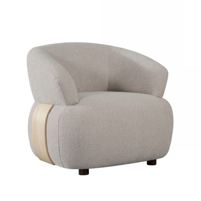 LABEL51 Valenza Fauteuil - Naturel - Stof - One Size - - - Met Armleuning
