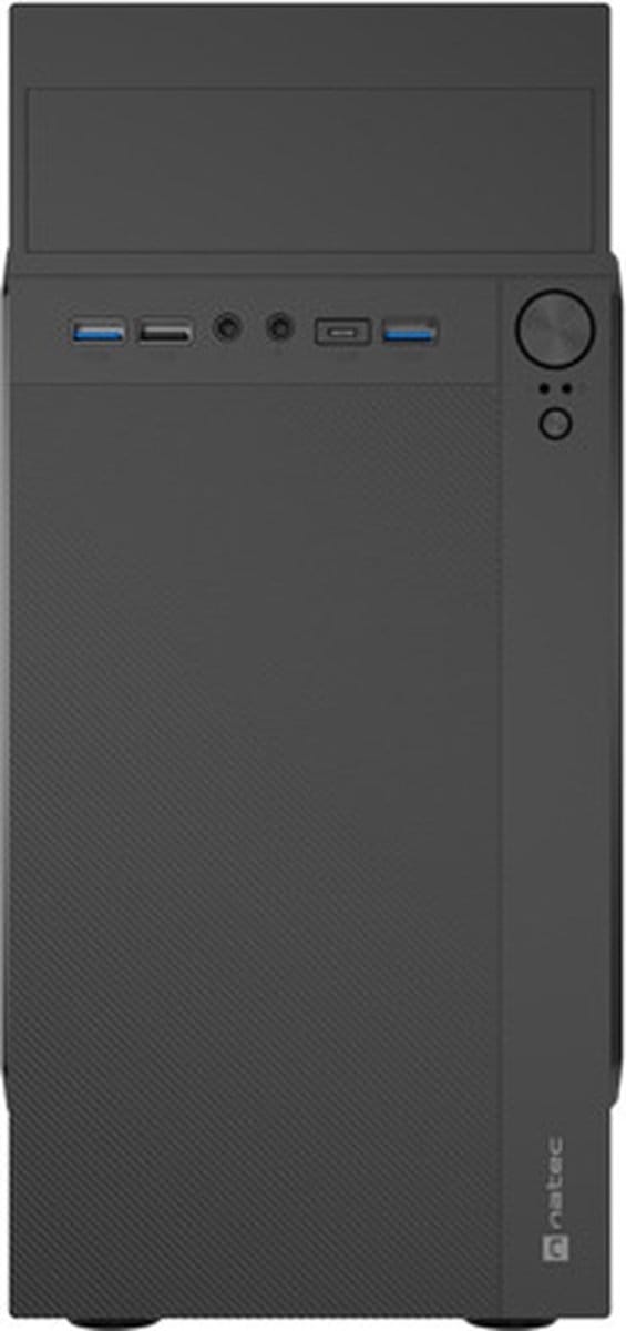 Natec HELIX - micro tower - micro ATX - Case - Tower - Zwart