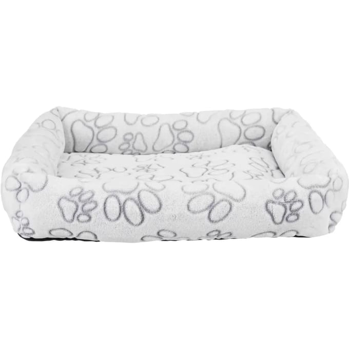 Hondenmand Trixie - Nando Hoekig Lichtgrijs - 60x50 cm, Pluche, Polyester, Schuimrubber Vulling
