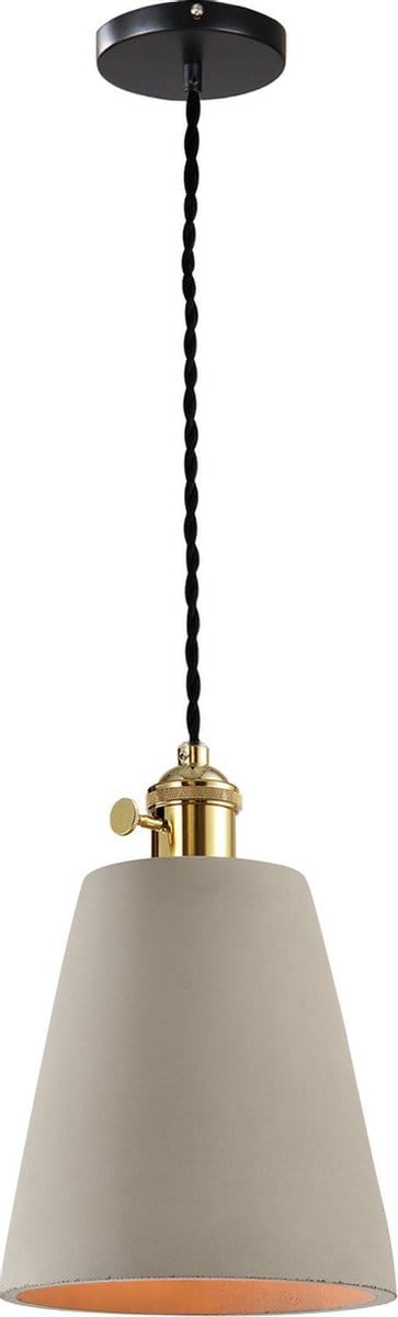 QUVIO Hanglamp industrieel - kegel van beton - D 15