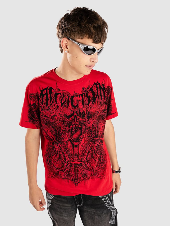 Affliction Caustic Abyss T-Shirt rood