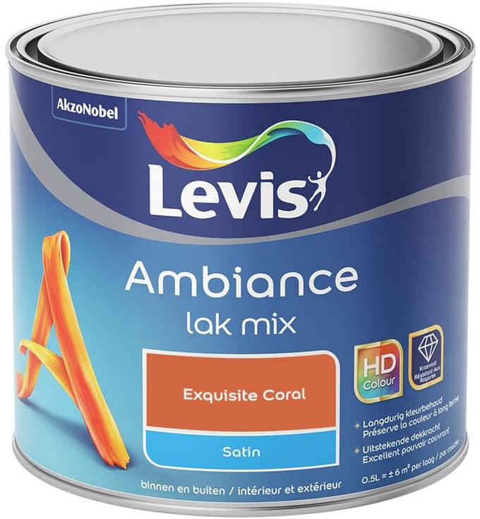 Levis - Ambiance Lak Satin Mix - Exquisite Coral - Mengverf - 0,5 L