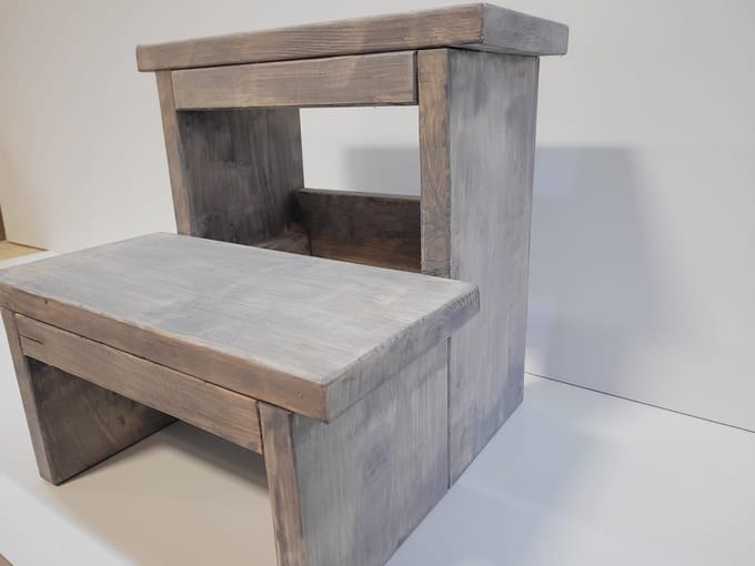 Keukentrapje - Steigerhout- Grey wash