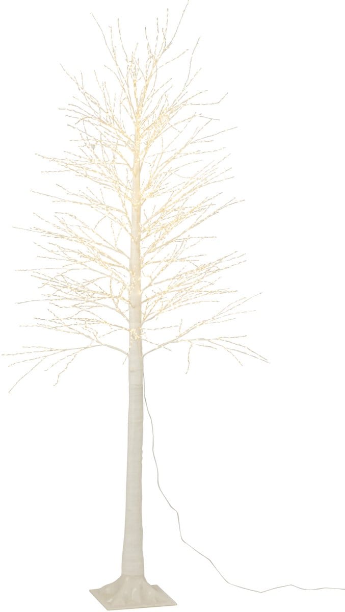 J-Line decoratie Boom 2000 Led - metaal - wit - large