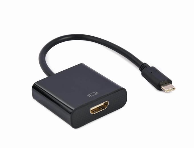Gembird USB Type-C naar HDMI Adapterkabel - 4K@60Hz - 15 cm - Zwart