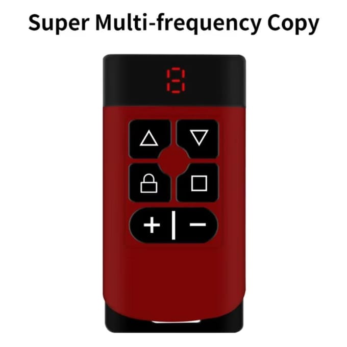 Duplicateur de Télécommande de Porte de Garage 300MHz-915MHz Multi-Fréquence Code Grabber Clone Porte Clé Émetteur Manuel de Commande rouge