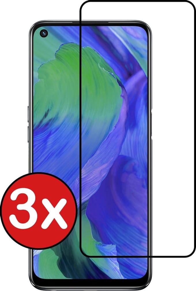 Screenprotector - 3 Stuks - Geschikt voor OPPO A54 5G - Full Cover - Beschermglas - Gehard Glas - Tempered Glass - Screen Protector