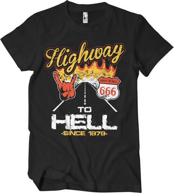 Highway To Hell T-shirt zwart