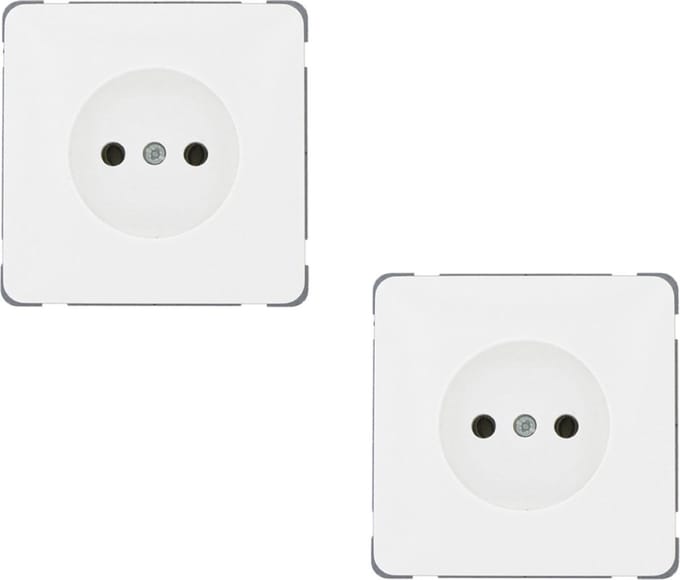 PEHA wandcontactdoos | serie Standaard | zonder randaarde | inbouw | wit | DUOPACK 2 STUKS