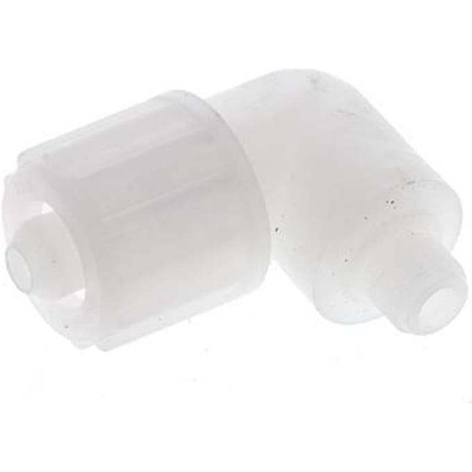 12x6mm & G1/8'' PVDF L-Vorm Knelfitting Buitendraad 10bar Kunststof en Polyamide