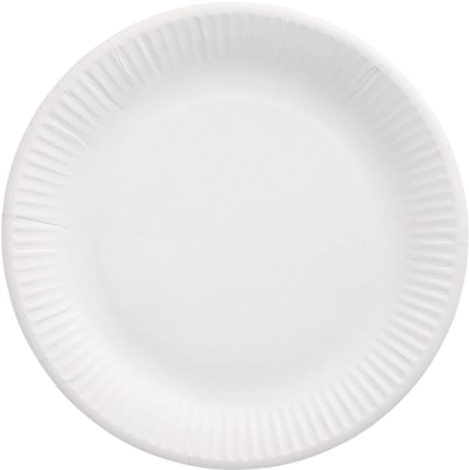 1x 200 Borden karton pure rond Ø 23 cm wit